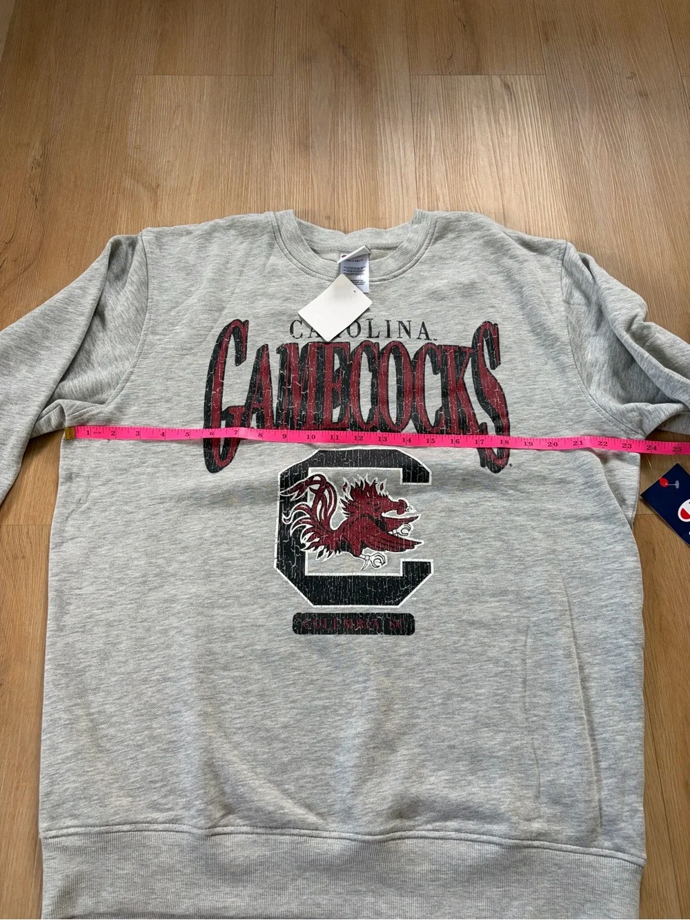 Champion Gray Carolina Gamecocks Logo Crewneck Sweatshirt